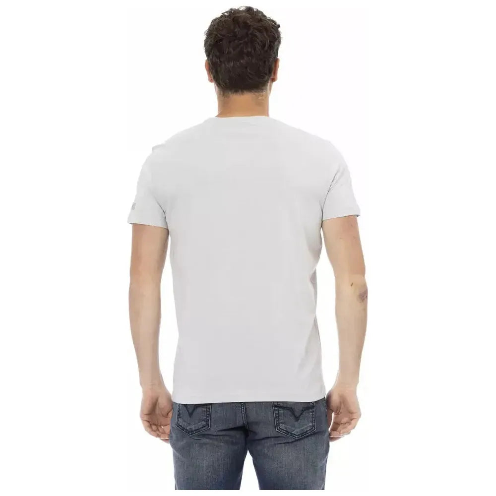 Trussardi Action Gray Cotton Men T-Shirt Trussardi Action