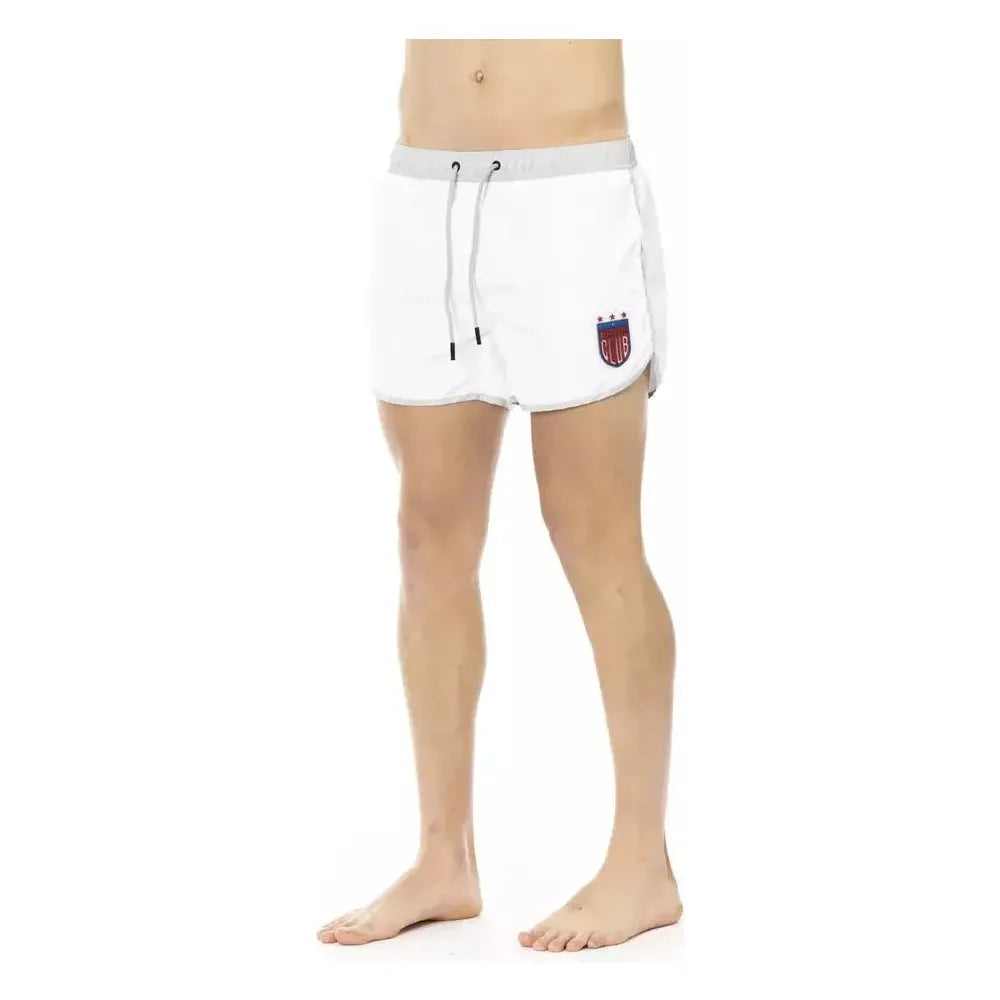 Bikkembergs White Polyester Men Swim Short Bikkembergs