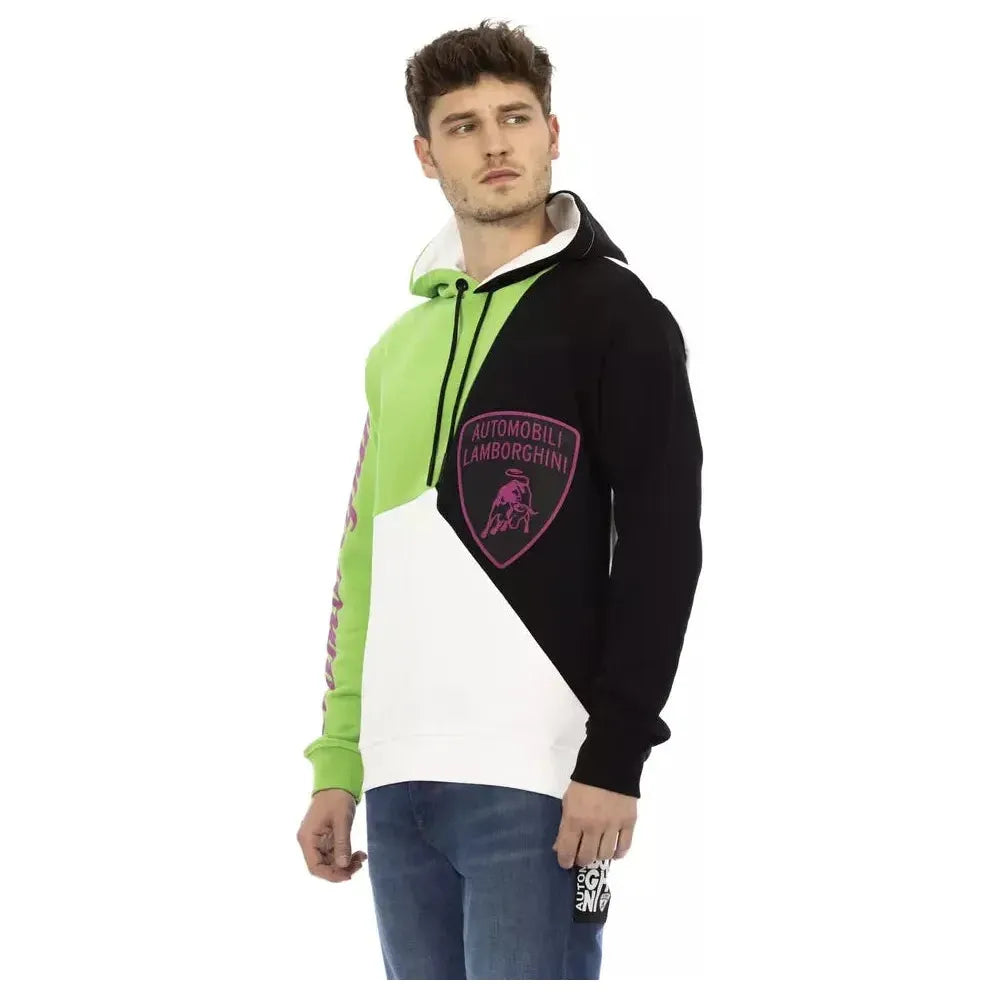 Automobili Lamborghini White Cotton Men Sweater Automobili Lamborghini