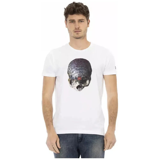 Trussardi Action White Cotton Men T-Shirt Trussardi Action