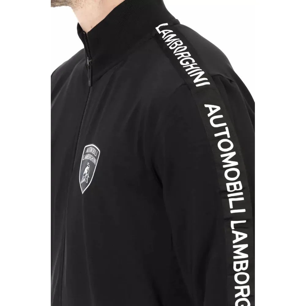 Automobili Lamborghini Black Polyester Men Sweatshirt Automobili Lamborghini