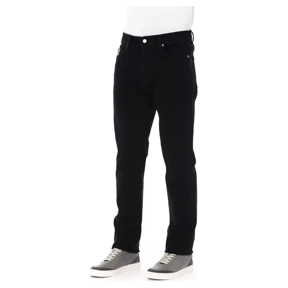 Baldinini Trend Black Cotton Men Jeans Baldinini Trend