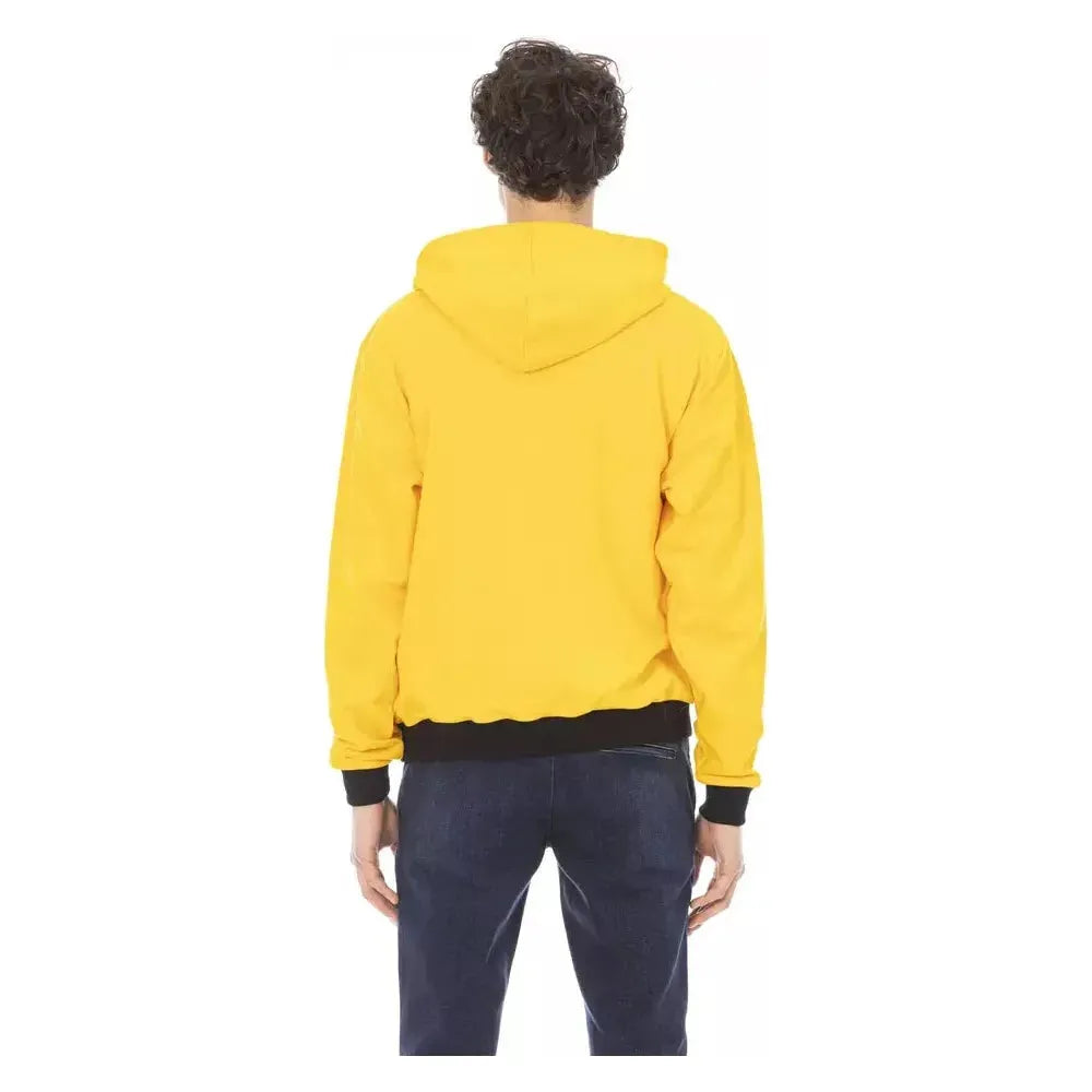 Baldinini Trend Yellow Cotton Men Hoodie Baldinini Trend