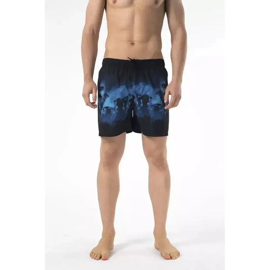 Just Cavalli Black Polyester Men Swim Short Just Cavalli