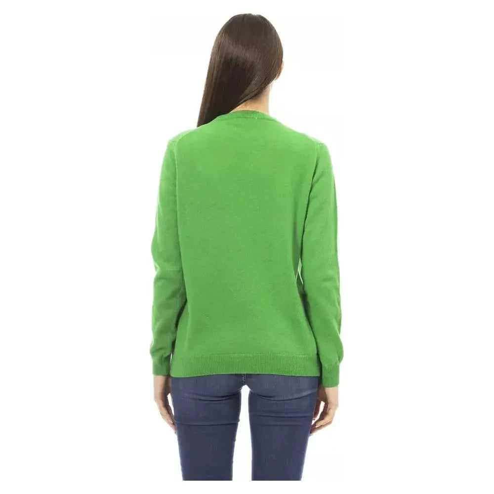 Baldinini Trend Green Wool Women Sweater Baldinini Trend