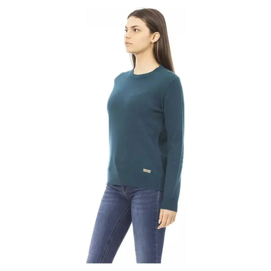 Baldinini Trend Green Wool Women Sweater Baldinini Trend