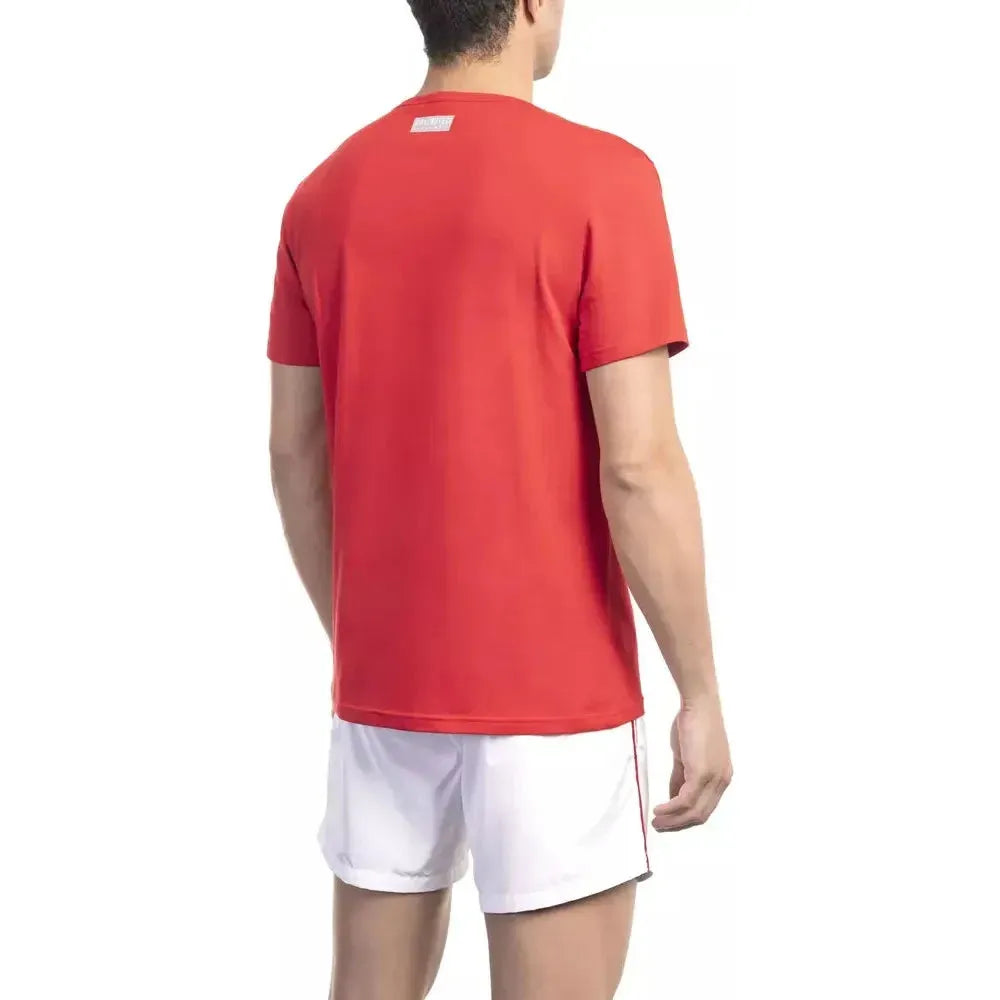 Bikkembergs Red Cotton Men T-Shirt Bikkembergs