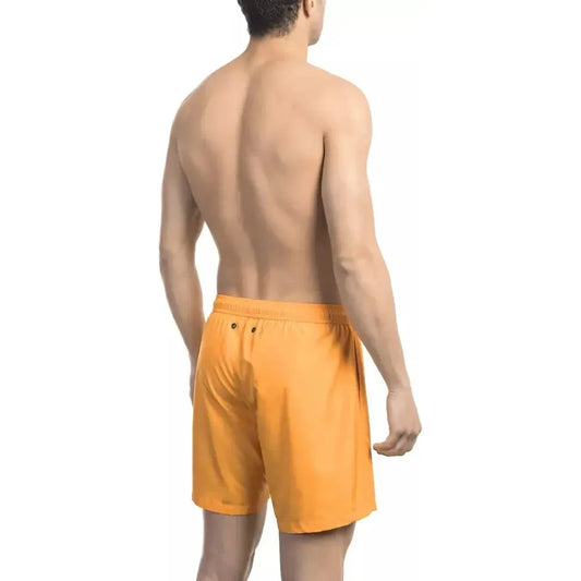 Bikkembergs Orange Polyester Men Swim Short Bikkembergs