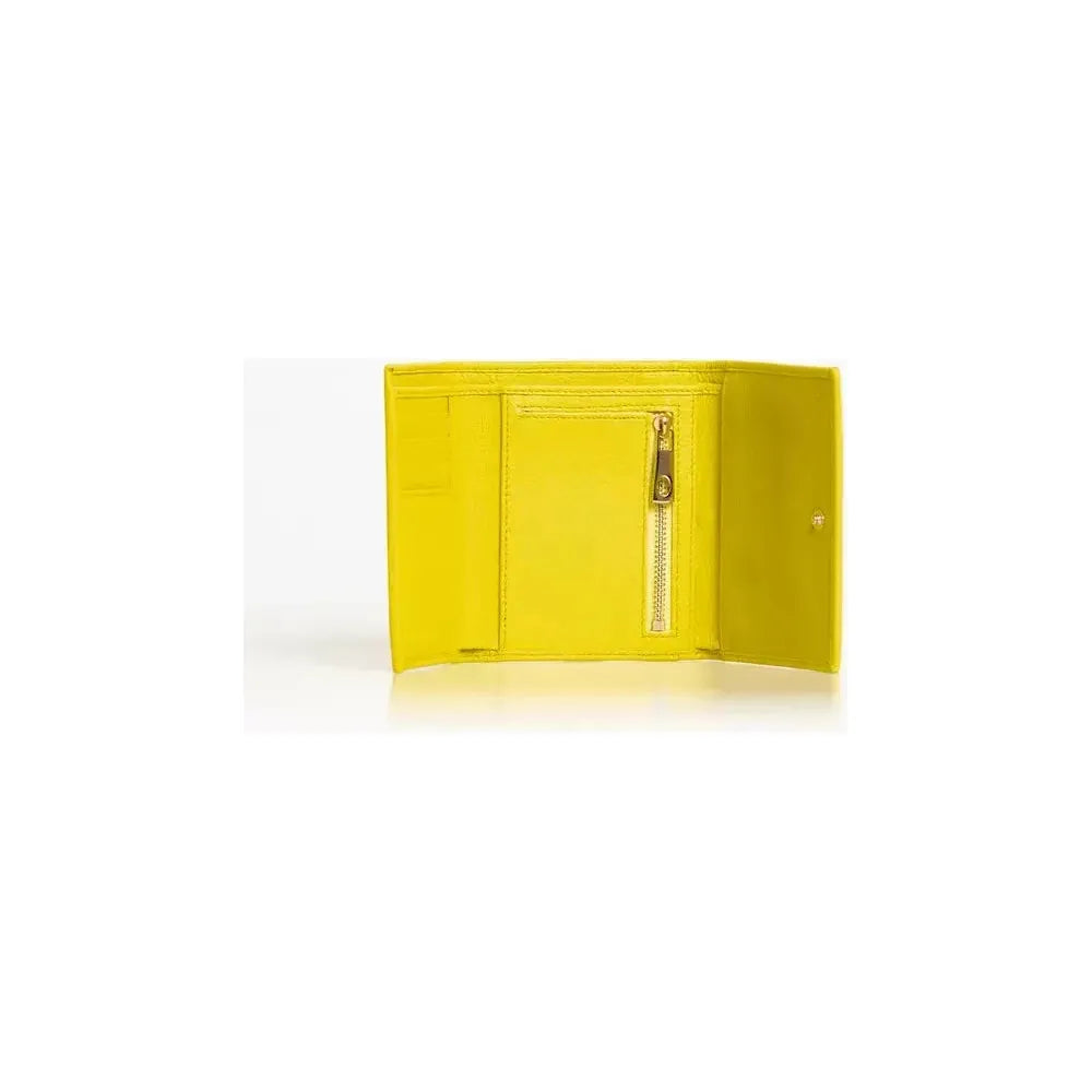 Trussardi Yellow Leather Women Wallet Wallet Trussardi