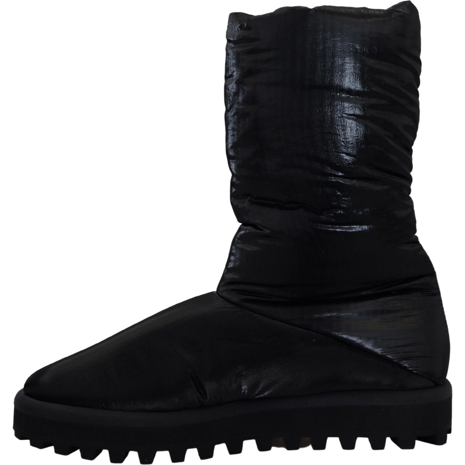 Dolce & Gabbana Elegant Mid-Calf Boots in Black Polyester