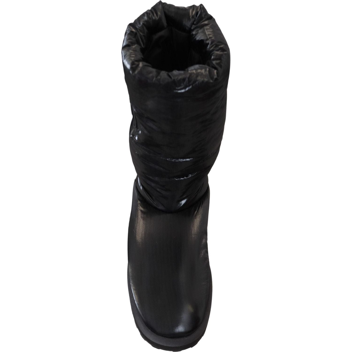 Dolce & Gabbana Elegant Mid-Calf Boots in Black Polyester