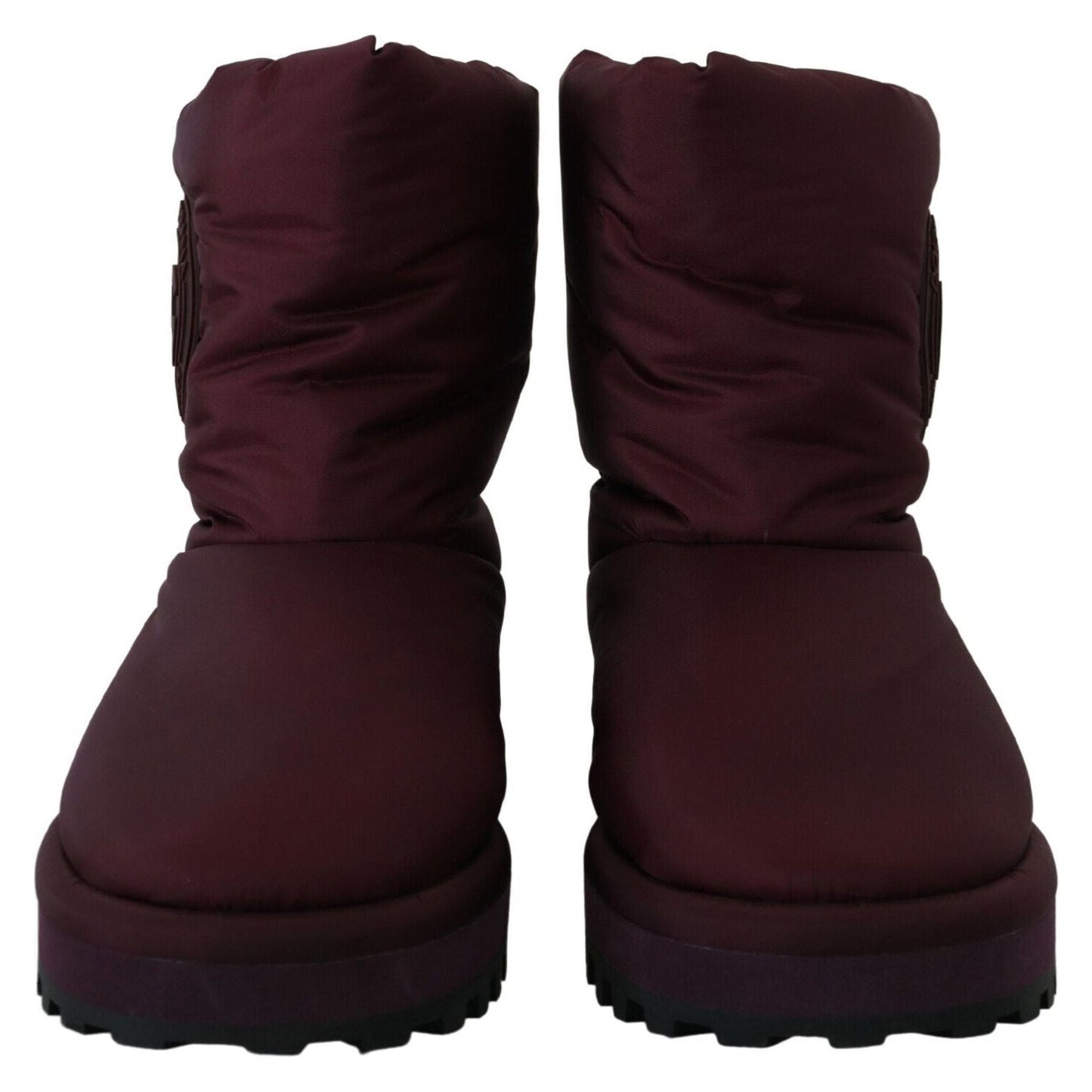 Dolce & Gabbana Elegant Bordeaux Mid Calf Boots Dolce & Gabbana