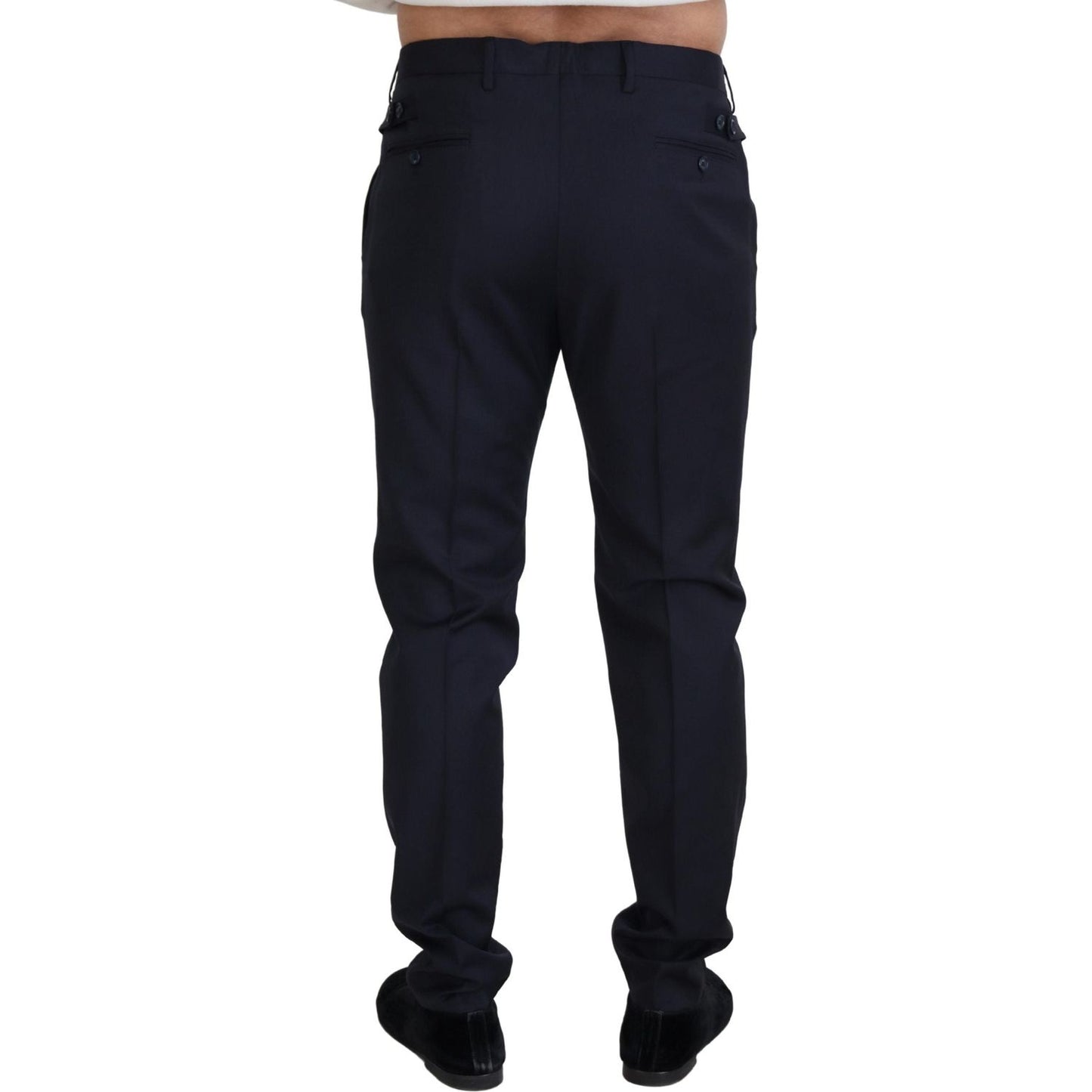 Dolce & Gabbana Elegant Blue Wool Blend Trousers Dolce & Gabbana