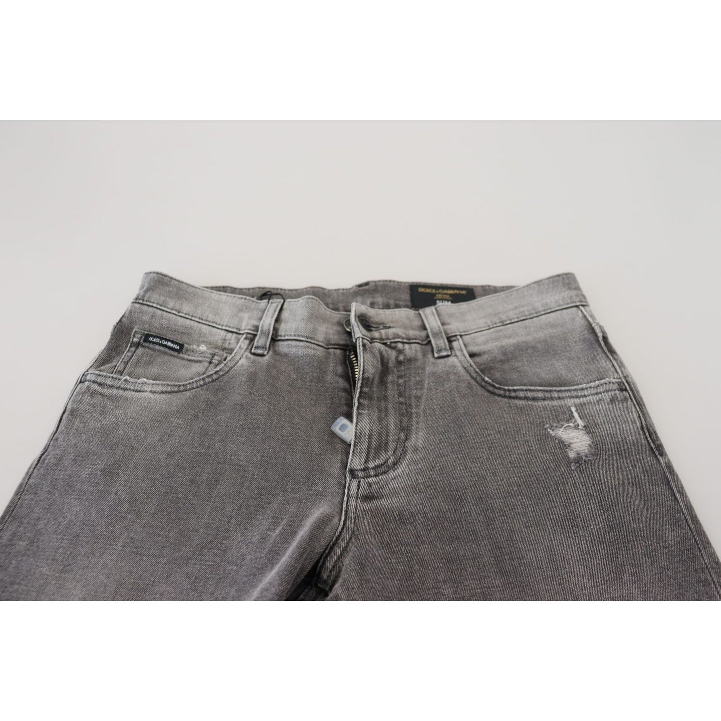 Dolce & Gabbana Chic Grey Washed Denim Pants Dolce & Gabbana