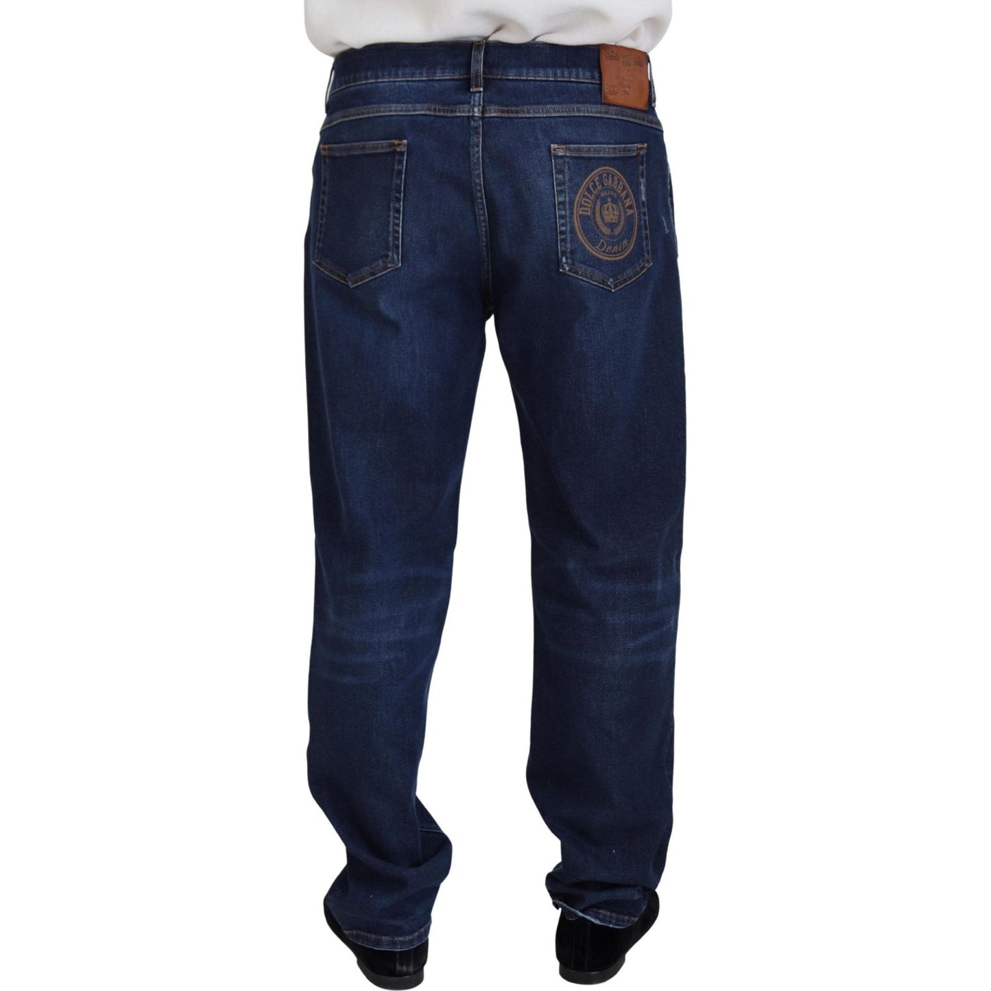 Dolce & Gabbana Elegant Blue Washed Denim Pants Dolce & Gabbana