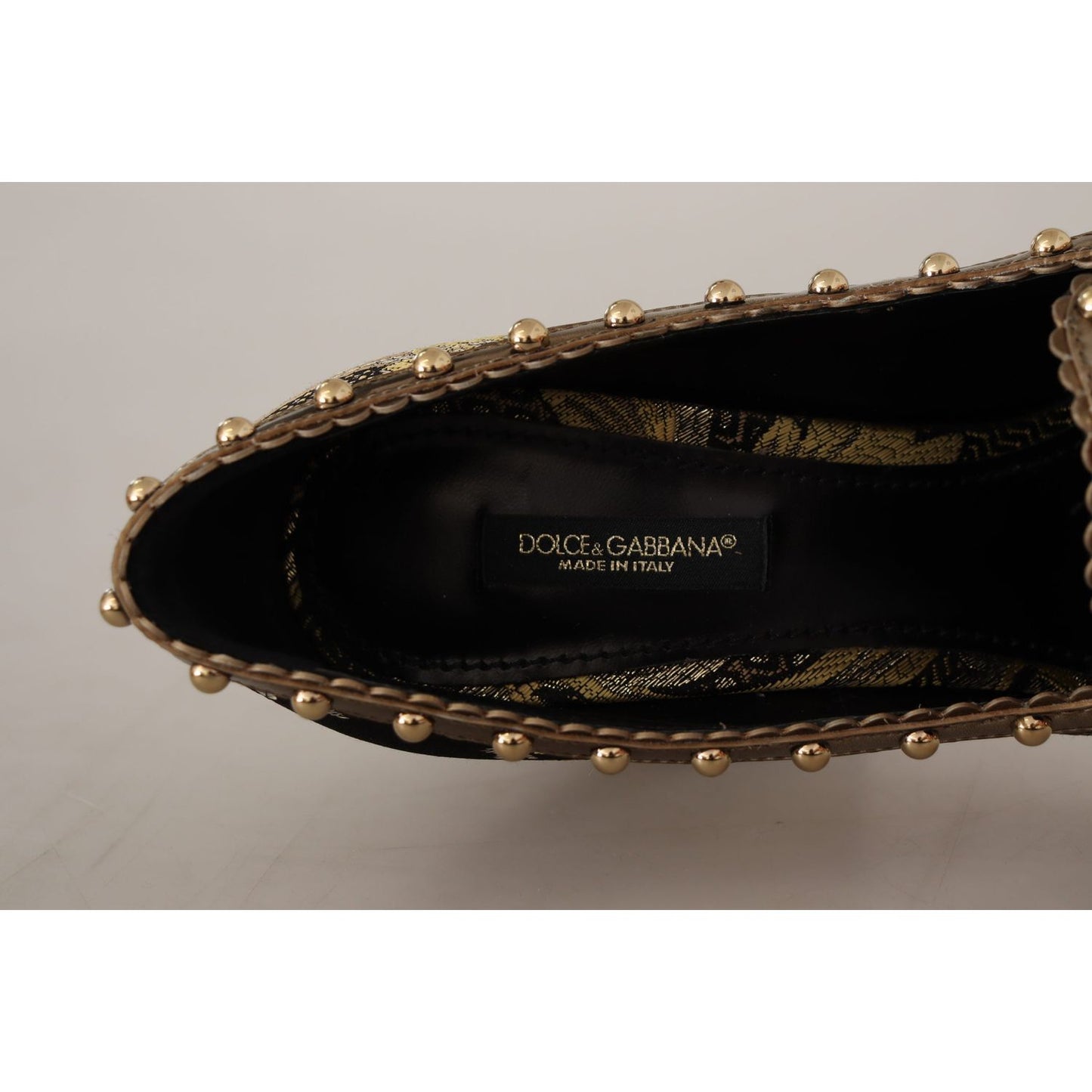 Dolce & Gabbana Elegant Gold Jacquard Brocade Pumps Dolce & Gabbana