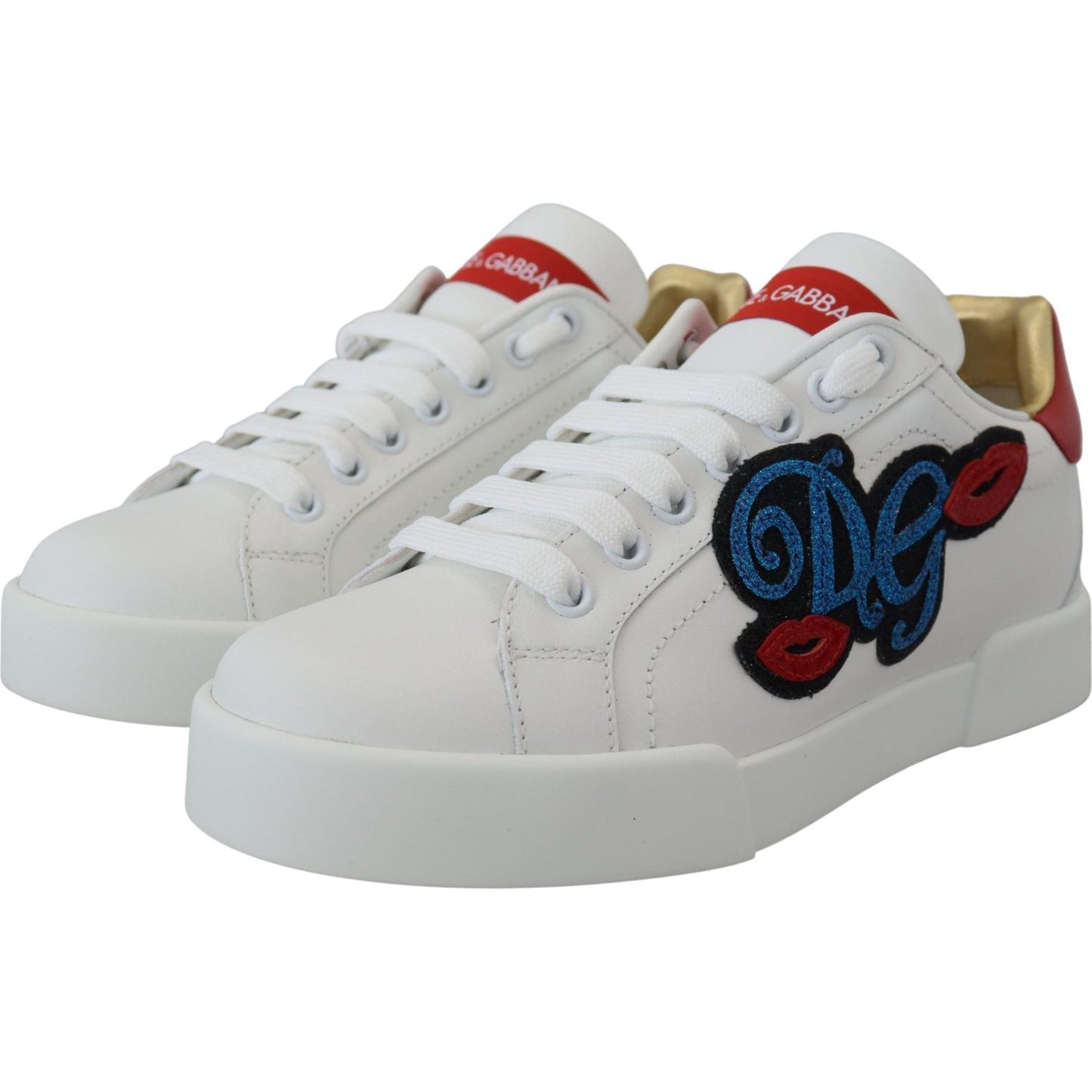 Dolce & Gabbana Sparkling White Portofino Sneakers Dolce & Gabbana