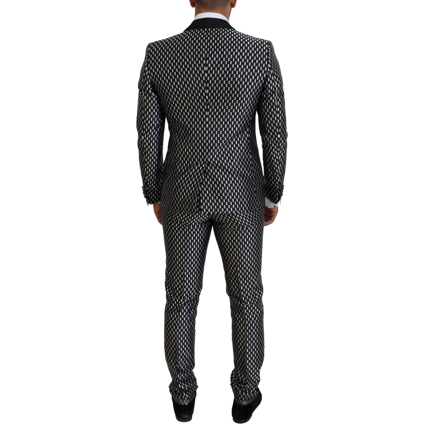 Dolce & Gabbana Elegant Black Silk Blend Slim Fit Suit Dolce & Gabbana