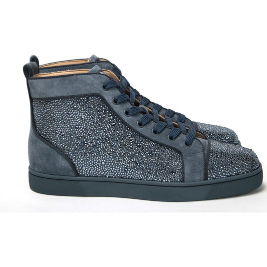 Christian Louboutin Blue Louis Junior Spikes Sneaker Shoes Christian Louboutin