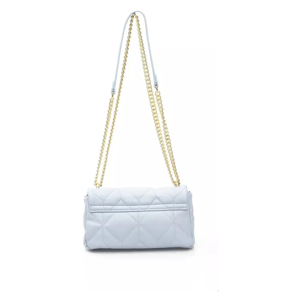 Baldinini Trend Elegant Light Blue Shoulder Bag with Golden Accents Baldinini Trend