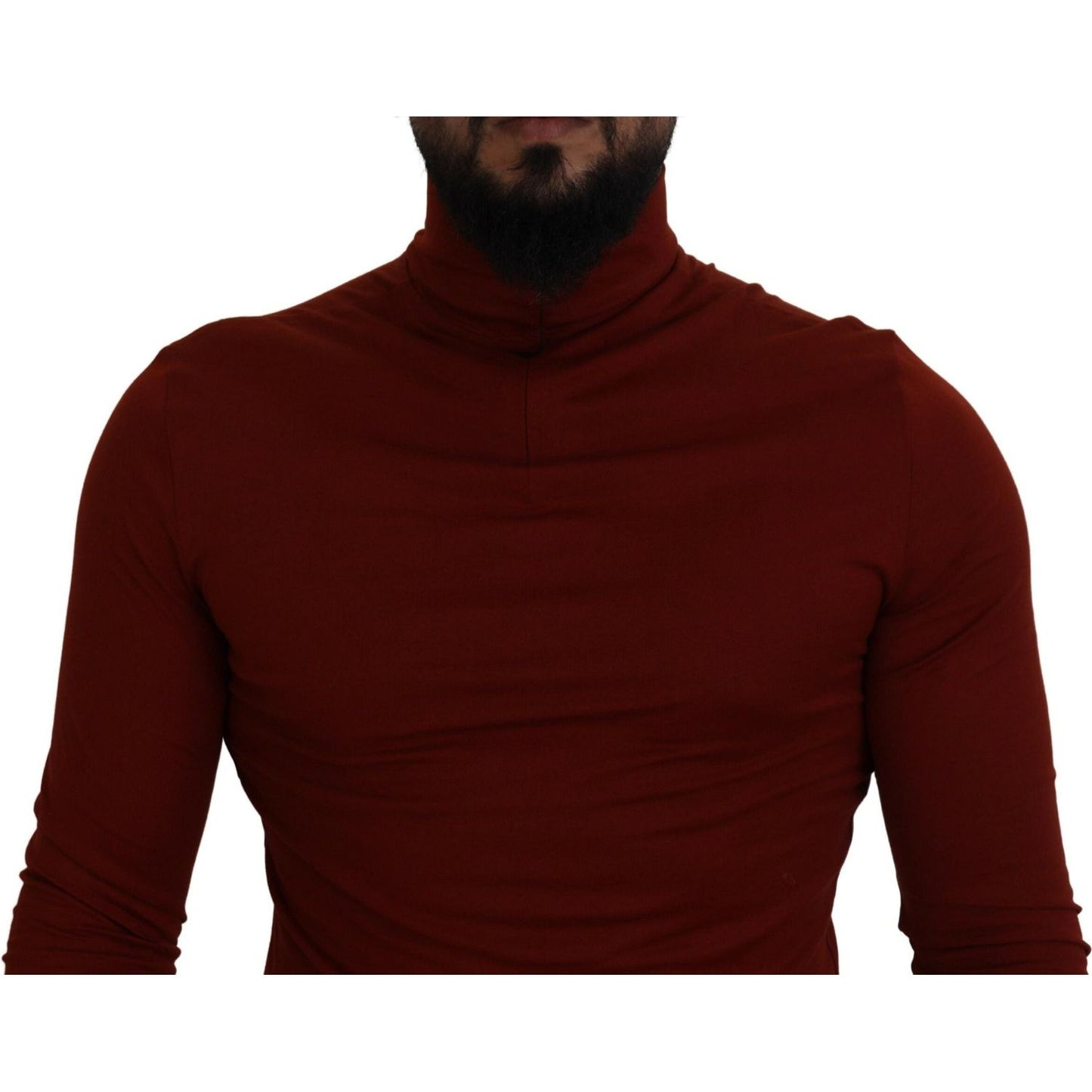 Dolce & Gabbana Elegant Maroon Collar Zip Sweater Dolce & Gabbana