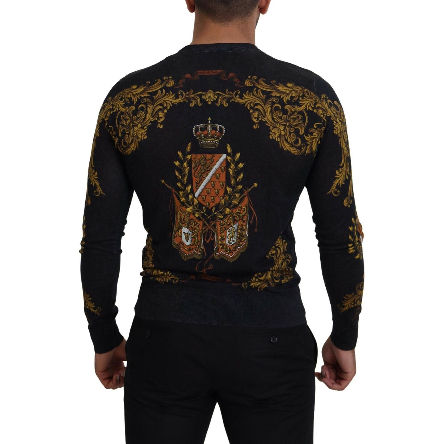 Dolce & Gabbana Baroque Medal Motive Silk Sweater Dolce & Gabbana