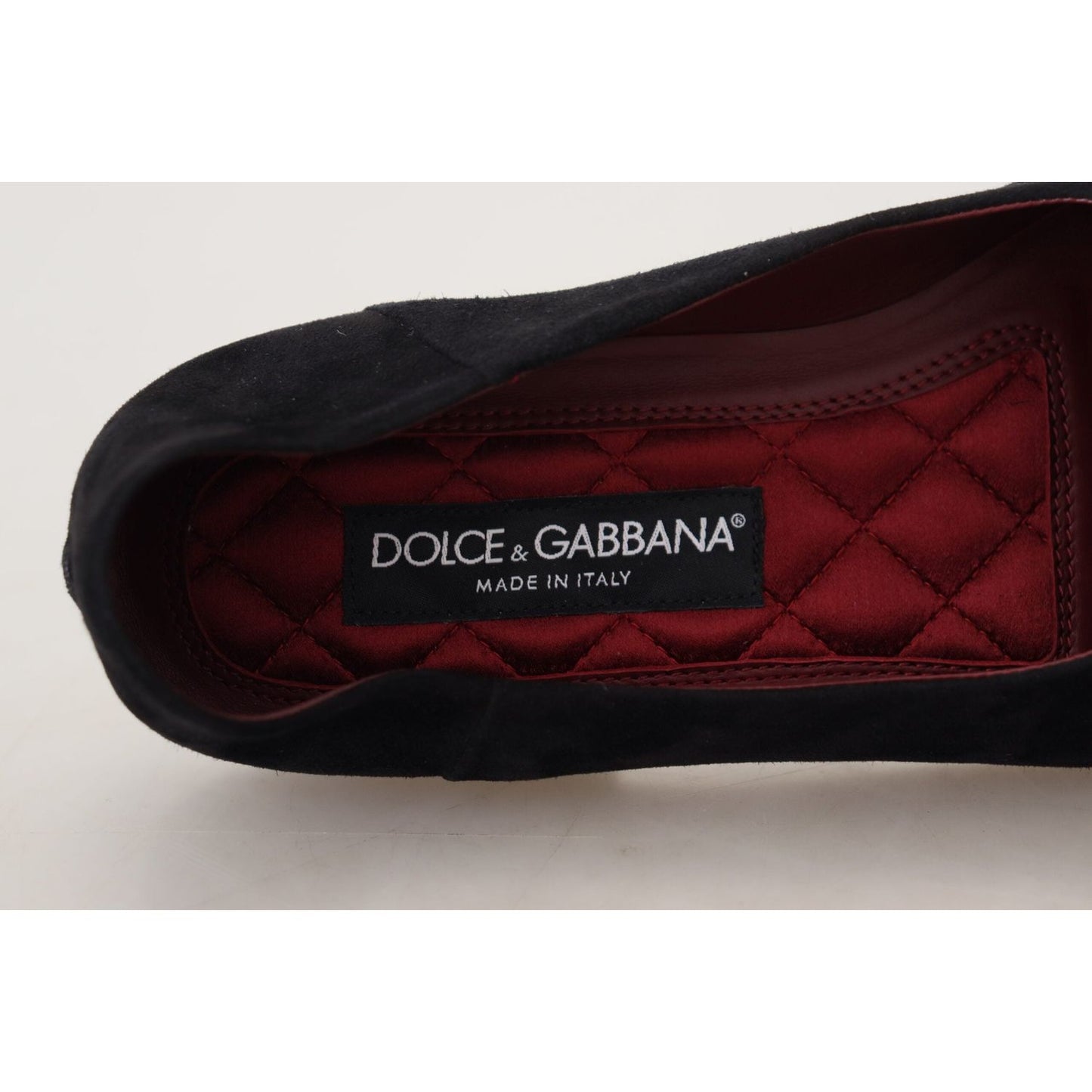 Dolce & Gabbana Black Gold Crystal Sequined Loafers Dolce & Gabbana