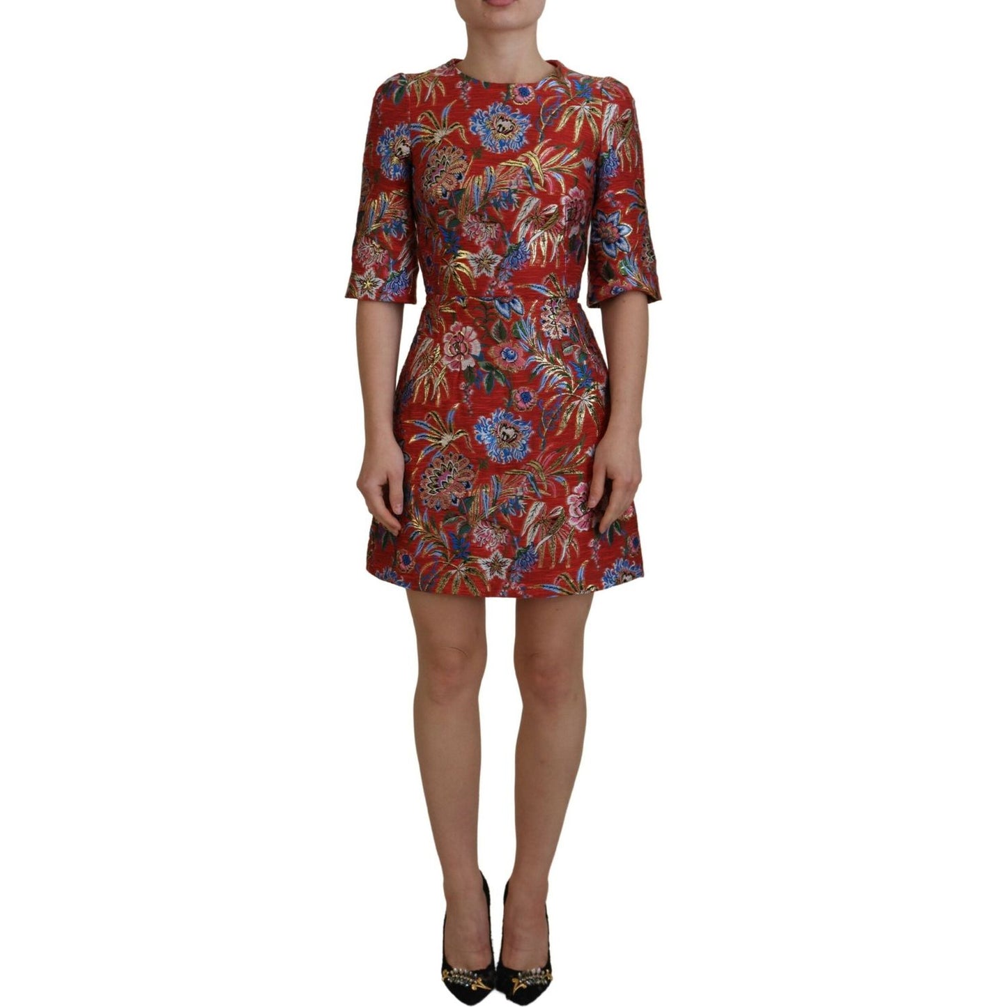 Dolce & Gabbana Elegant Red A-Line Mini Dress Dolce & Gabbana