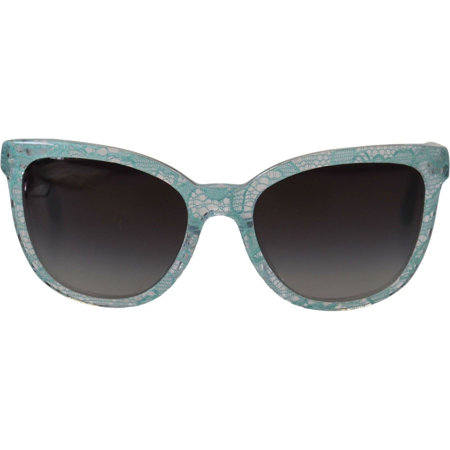 Dolce & Gabbana Elegant Blue Lace Detail Sunglasses Dolce & Gabbana