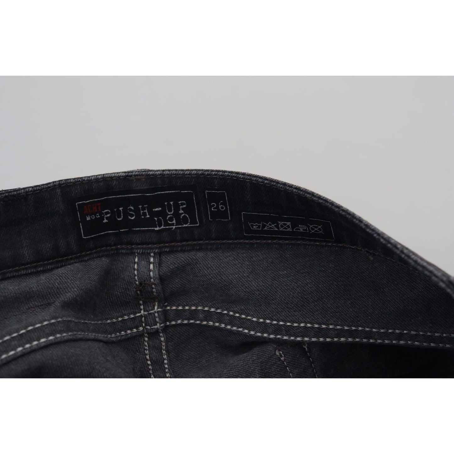 Acht Sleek Black Washed Slim Fit Denim Acht