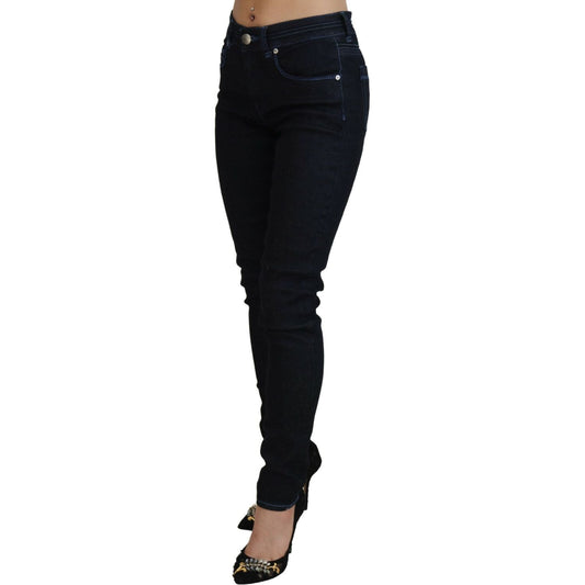 Acht Chic Slim-Fit Cotton Denim in Dark Blue Acht