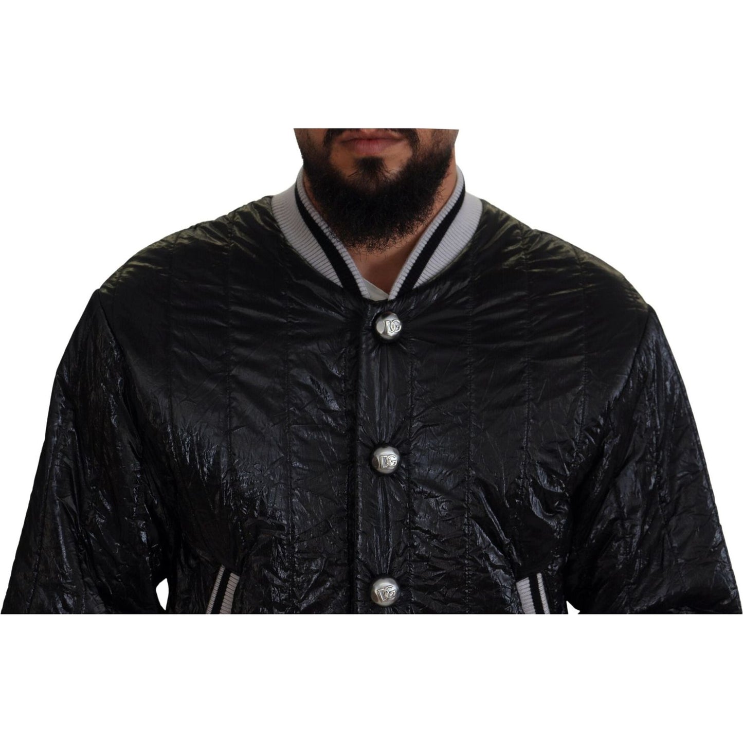 Dolce & Gabbana Sleek Black Bomber Jacket Dolce & Gabbana