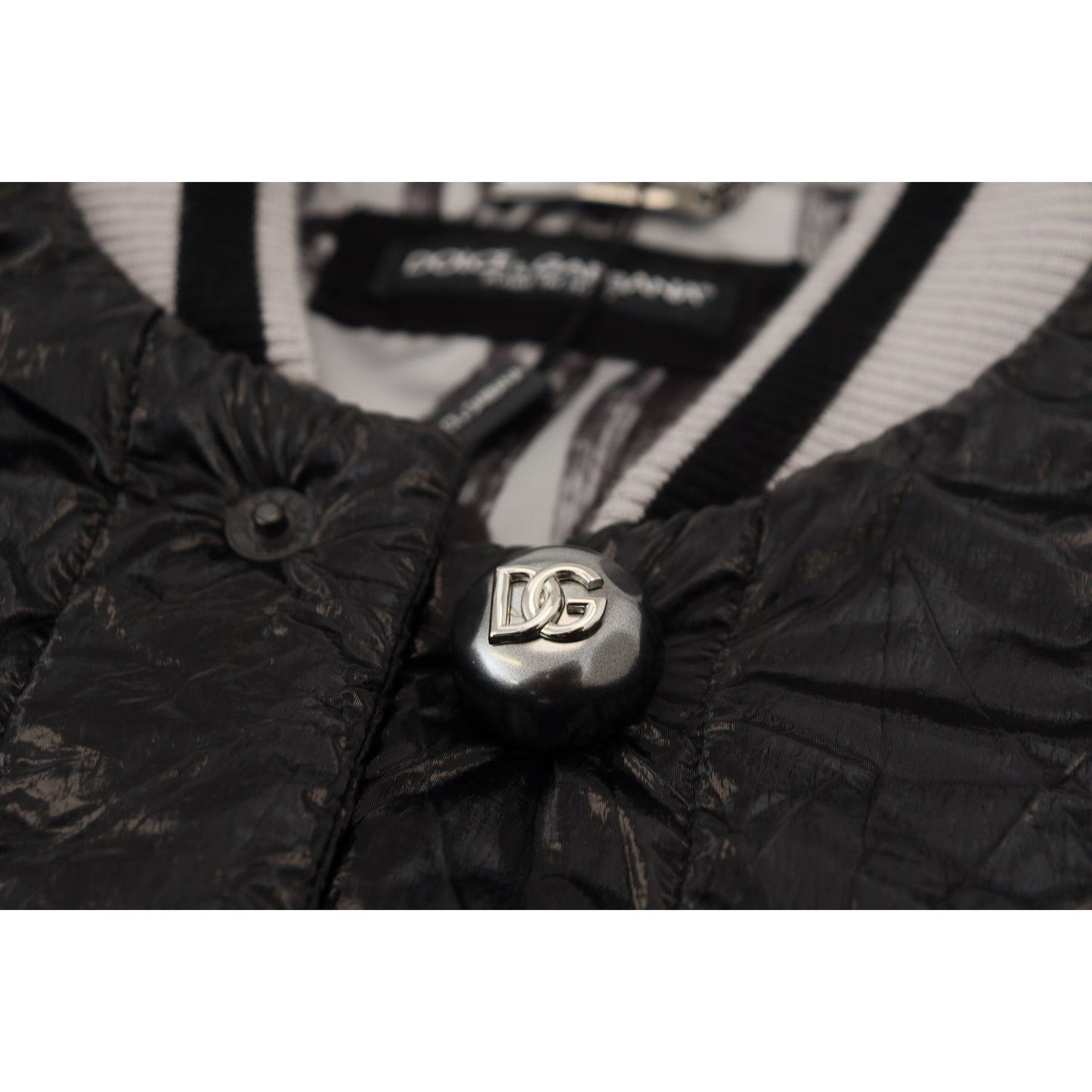 Dolce & Gabbana Sleek Black Bomber Jacket Dolce & Gabbana