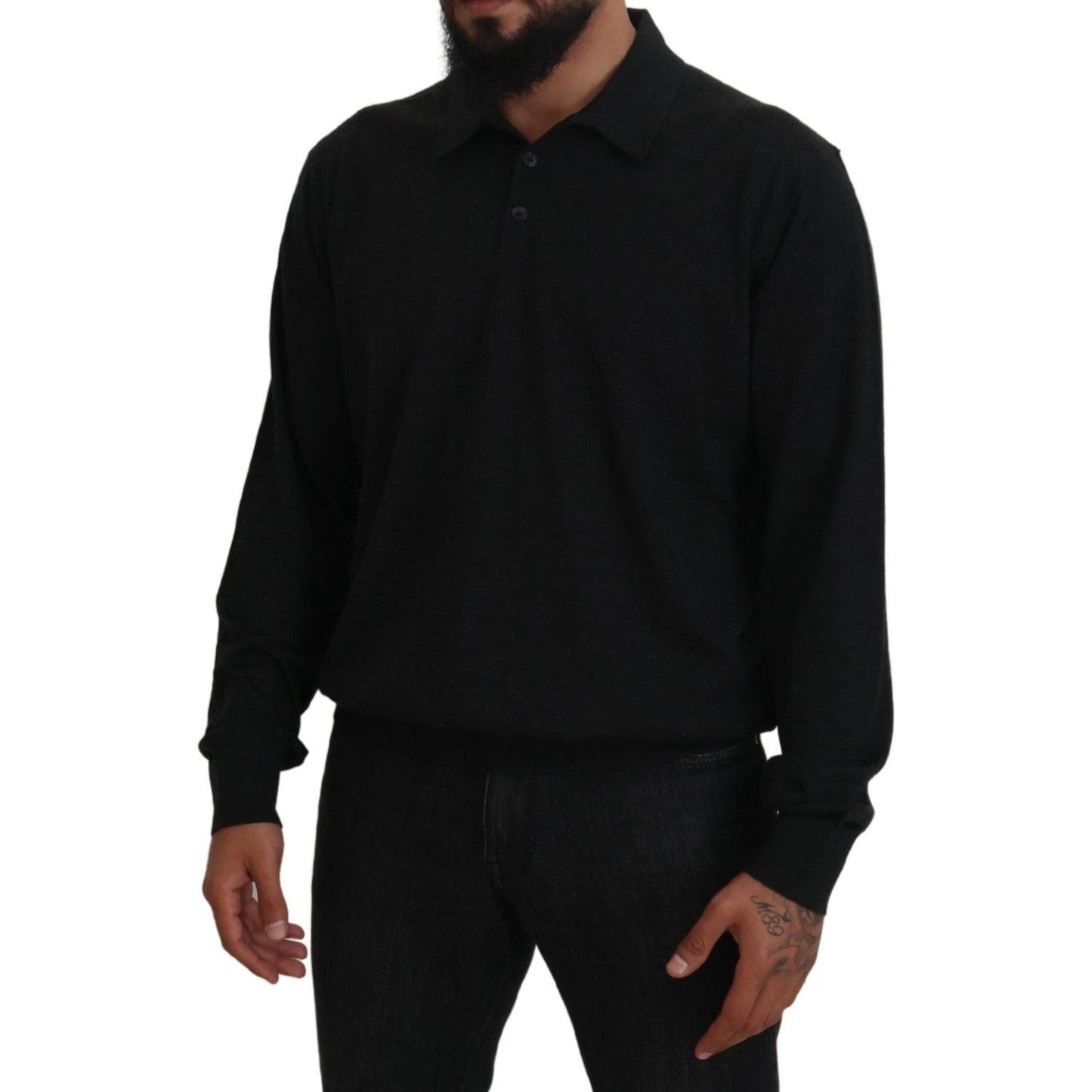 Dolce & Gabbana Elegant Black Cashmere Pullover Sweater Dolce & Gabbana