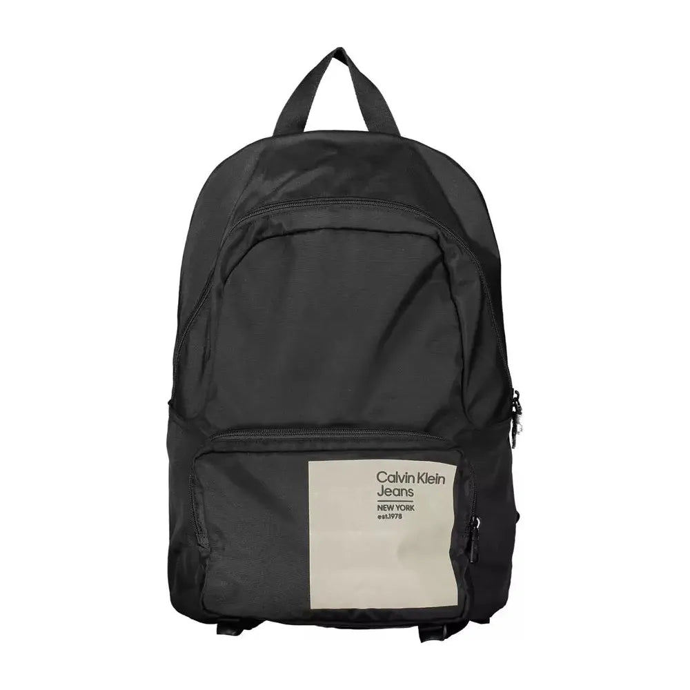 Calvin Klein Black Polyester Men Backpack Calvin Klein