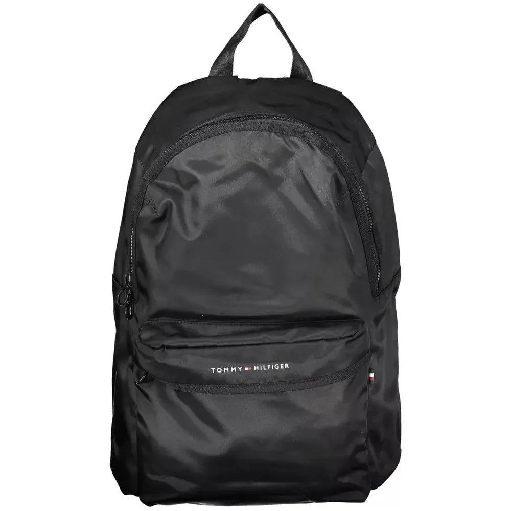 Tommy Hilfiger Black Polyester Men Backpack Tommy Hilfiger