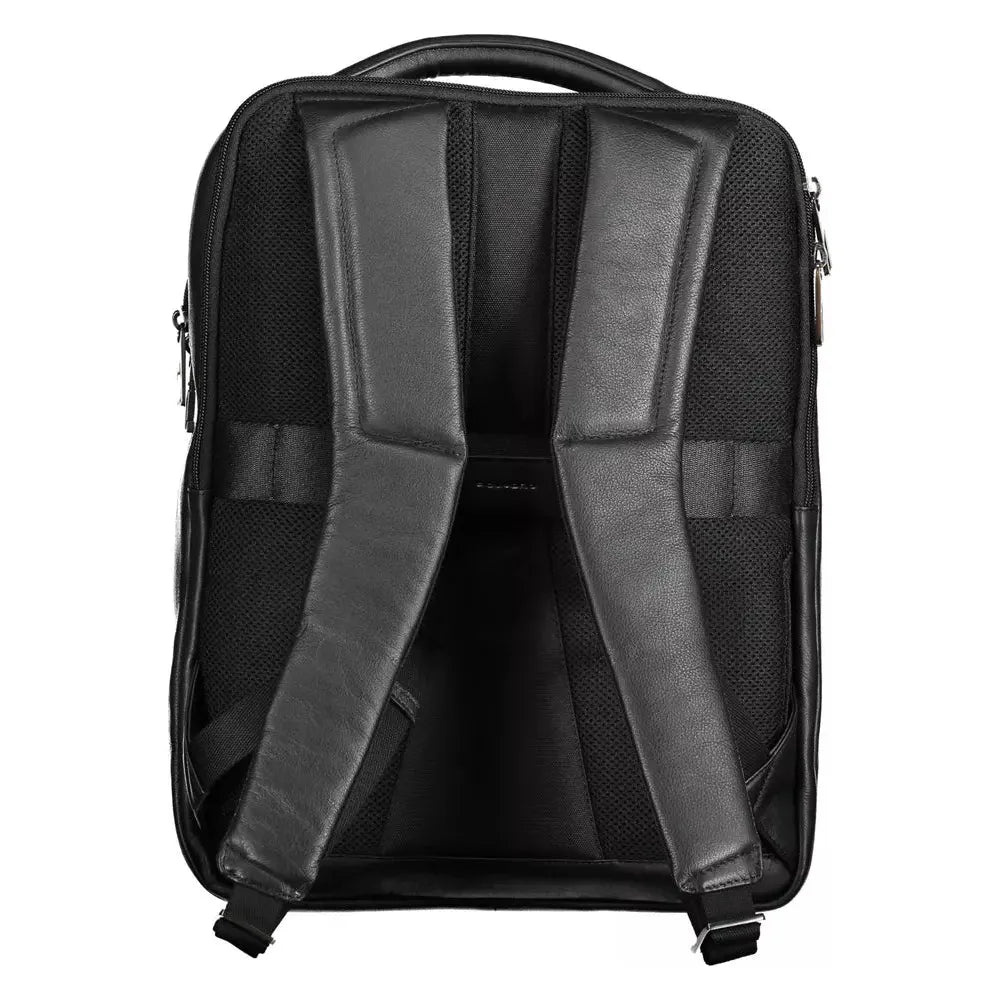 Piquadro Black Leather Men Backpack Piquadro