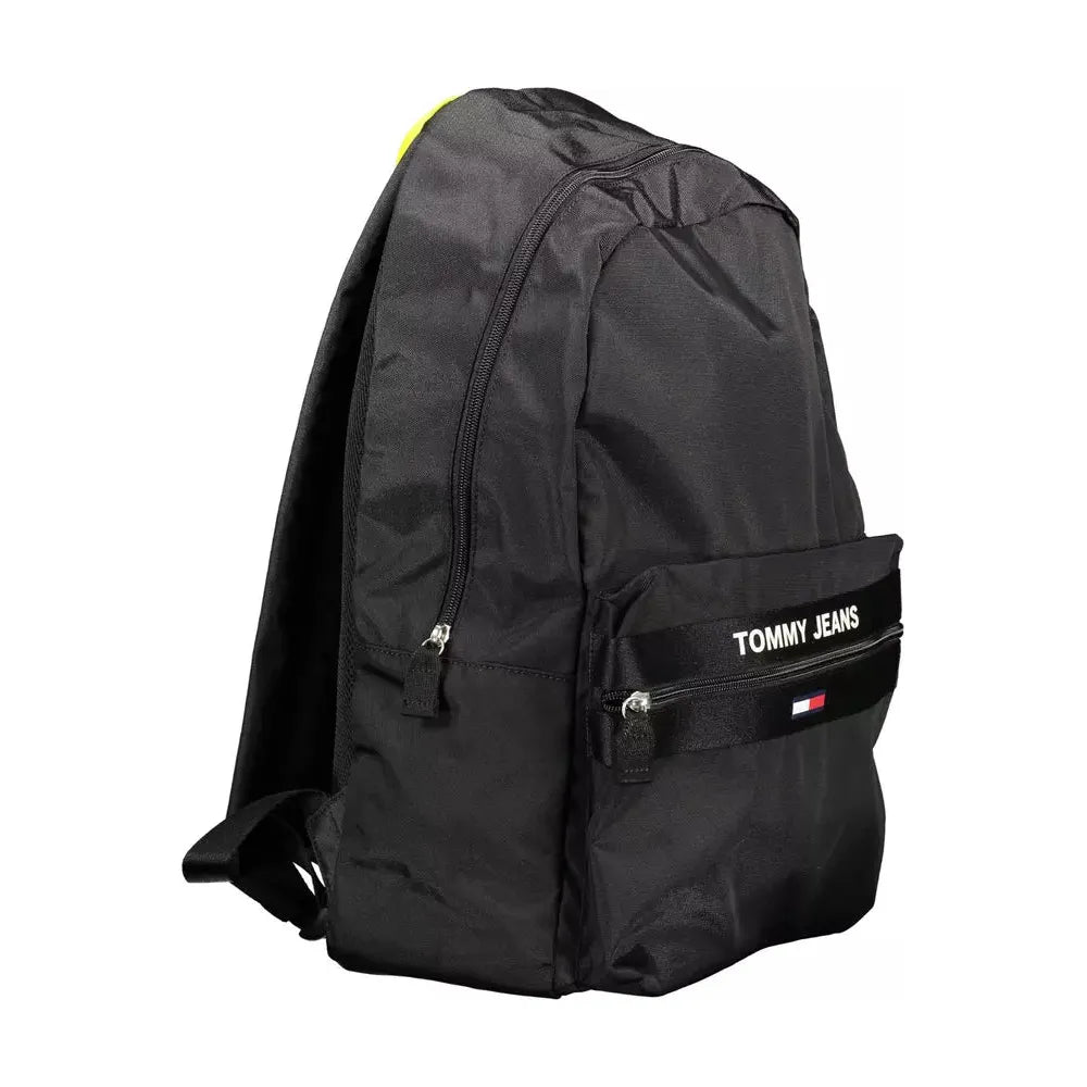 Tommy Hilfiger Black Polyester Men Backpack Tommy Hilfiger