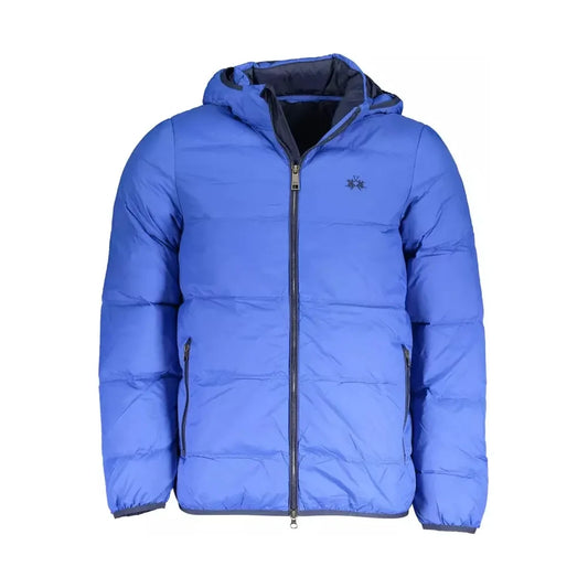 La Martina Blue Polyamide Men's Jacket La Martina