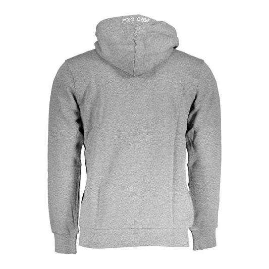 La Martina Gray Cotton Men Sweater La Martina