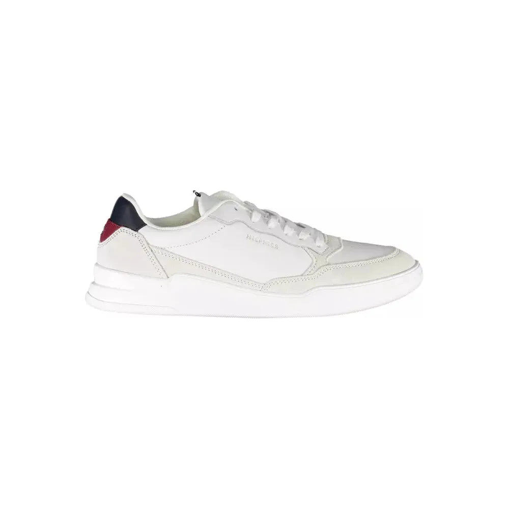 Tommy Hilfiger White Leather Men Sneaker Tommy Hilfiger