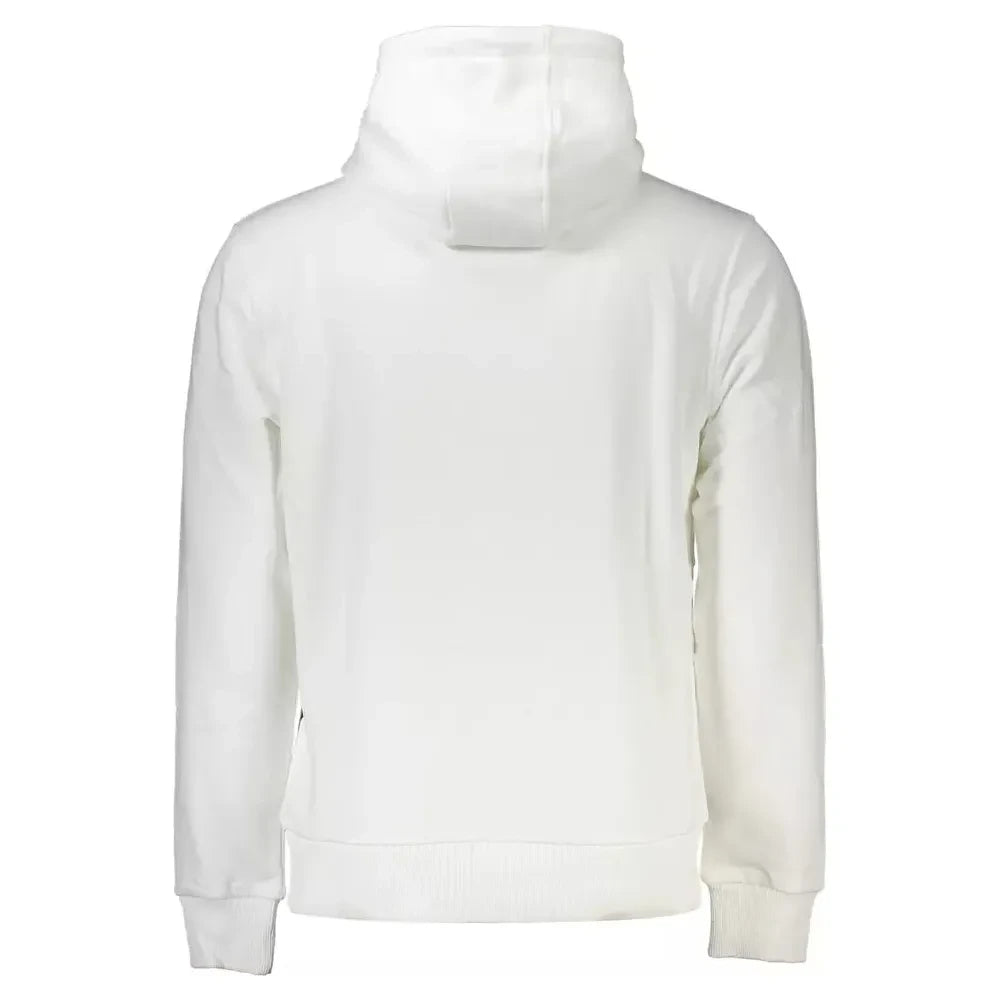 Cavalli Class White Cotton Men Sweatshirt Cavalli Class