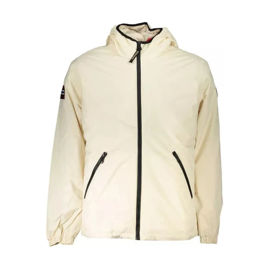 Napapijri White Polyamide Men Jacket Napapijri