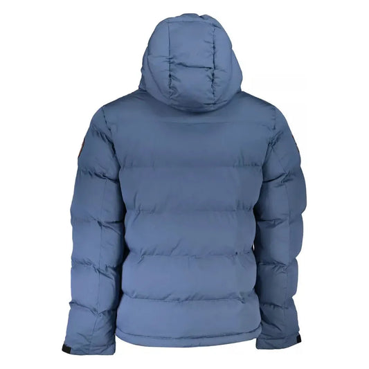 Napapijri Blue Polyester Men Jacket Napapijri