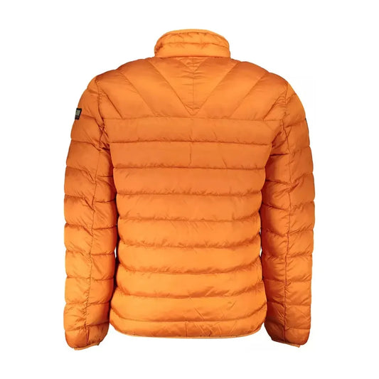 Napapijri Orange Polyamide Men Jacket Napapijri