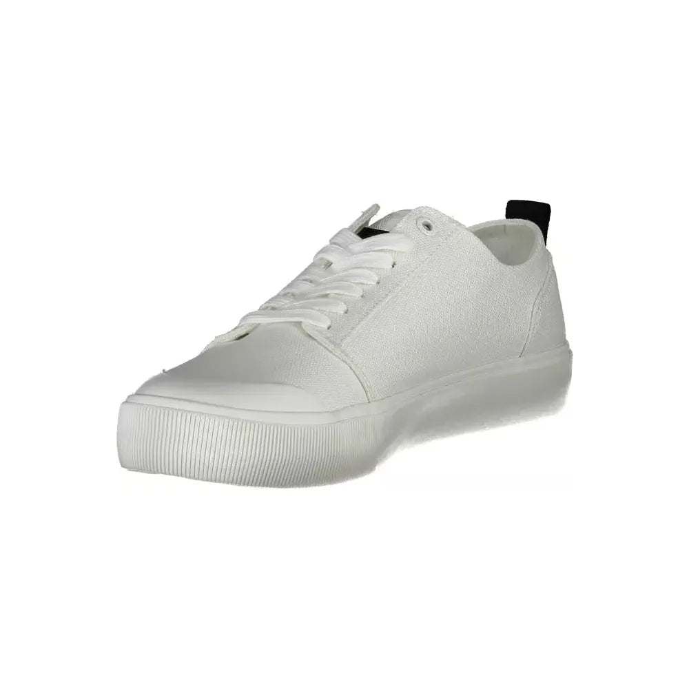 Calvin Klein White Cotton Men Sneaker Calvin Klein