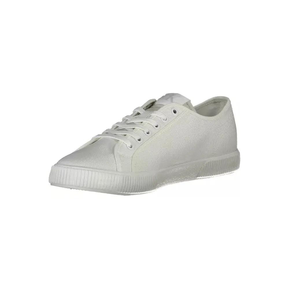 Calvin Klein White Cotton Men Sneaker Calvin Klein