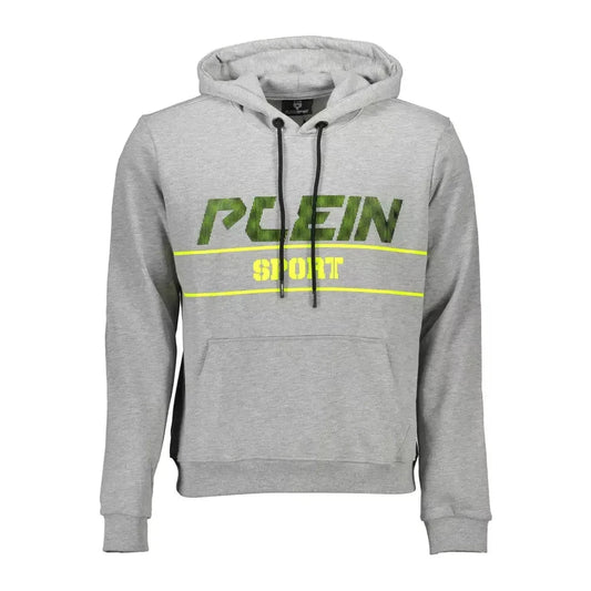 Plein Sport Gray Cotton Men Sweater Plein Sport