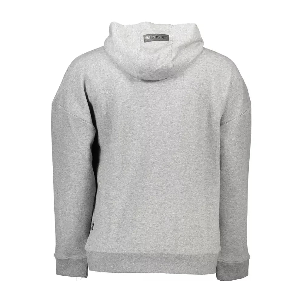 Plein Sport Gray Cotton Men Sweater Plein Sport