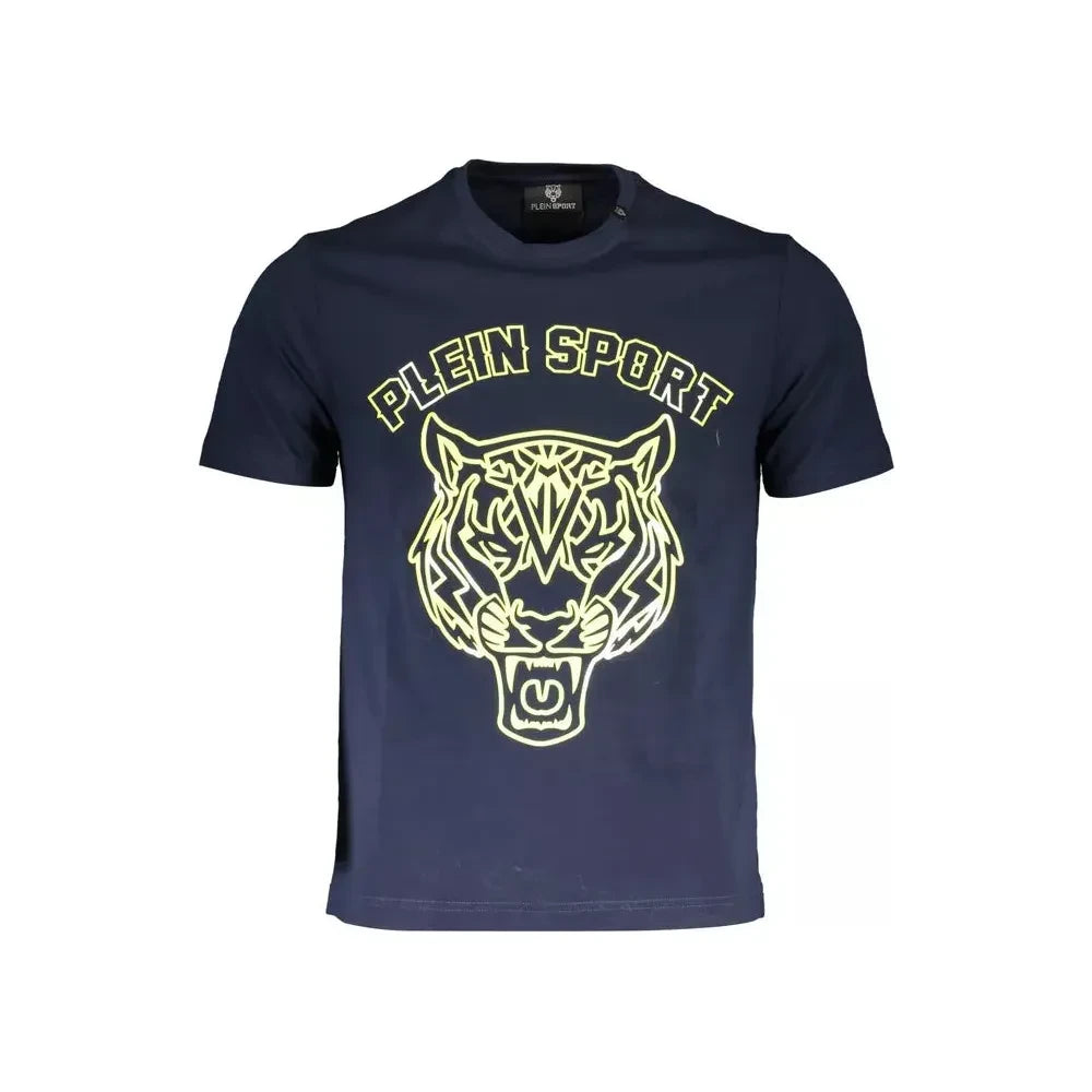 Plein Sport Blue Cotton Men T-Shirt Plein Sport